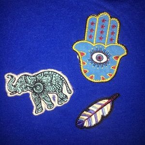 Blue Embroidered Shirt